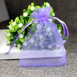 Lavender Purple Organza Party Favor Gift Bags Drawstring - 13 Pieces